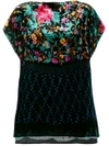 PIERRE-LOUIS MASCIA PIERRE-LOUIS MASCIA FLORAL SLEEVELESS BLOUSE - BLACK