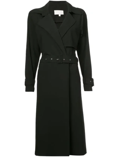 Michelle Mason Loose Trench Coat In Black
