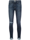 FRAME DISTRESSED EFFECT SKINNY JEANS