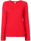 JOIE JOIE CUTOUT-BACK JUMPER - RED