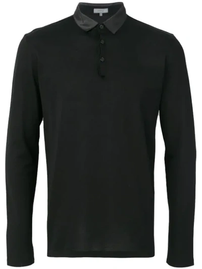 Lanvin Cotton Piqué Polo Shirt In Black