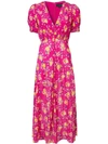 SALONI Floral v-neck dress,LEA1740