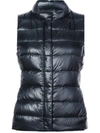 Herno Giulia Ultralight Quilted Down Gilet In Blue