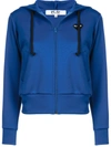 Comme Des Garçons Play Heart Logo-patch Track Jacket In Blue