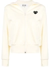 Comme Des Garçons Play Heart Logo-patch Track Jacket In Yellow