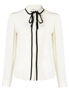 RED VALENTINO contrast long-sleeve blouse