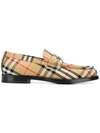 BURBERRY VINTAGE CHECK COTTON LOAFERS