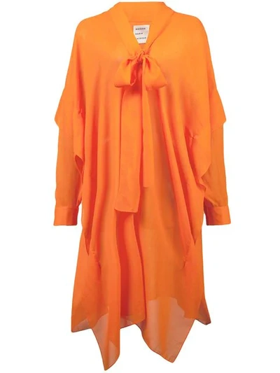 Maison Rabih Kayrouz Woven Etamine Dress Orange