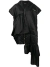 BARBARA BOLOGNA BARBARA BOLOGNA PUFFER ASYMMETRIC JACKET - BLACK