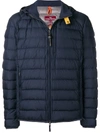 Parajumpers Hooded Down Jacket In Blue