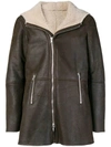 SWORD 6.6.44 S.W.O.R.D 6.6.44 HOODED SHEARLING JACKET - BROWN