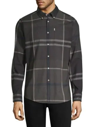 Barbour Dunoon Plaid Tailored Fit Button-down Shirt In Graphite