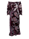 SALONI Grace Off-The-Shoulder Silk Midi Dress