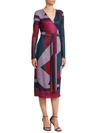 TANYA TAYLOR Ellie Colorblock Wrap Dress