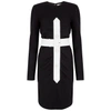 GIVENCHY BLACK BELTED WOOL DRESS