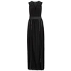 BOUTIQUE MOSCHINO BLACK CHAIN-EMBELLISHED LACE GOWN