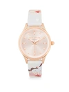 TED BAKER GRAPHIC LEATHER-STRAP WATCH,0400099301785