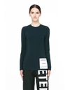VETEMENTS GREEN FITTED INSIDE-OUT T-SHIRT,WAH19TR102/darkgreen