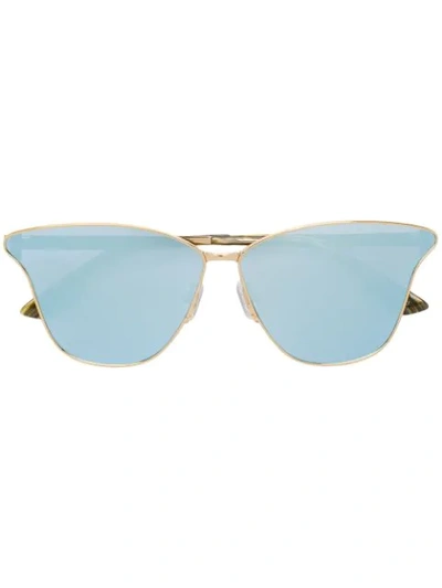 Mcq By Alexander Mcqueen Eyewear Mirrored Cat Eye Sunglasses - Metallic