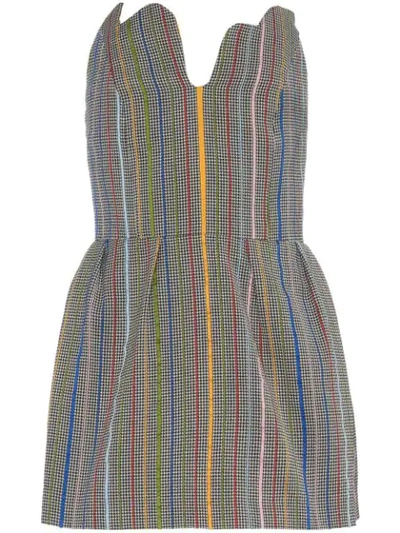 Rosie Assoulin Silk Scalloped Rainbow Top - Multicolour