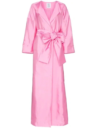 Rosie Assoulin Oversized Sash Coat In Pink