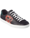 GUCCI ACE KINGSNAKE LEATHER SNEAKER