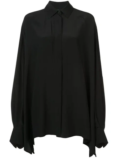 Vera Wang Oversized Tailored Shirt In Black