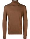 ERMENEGILDO ZEGNA ERMENEGILDO ZEGNA TURTLENECK JUMPER - BROWN