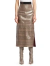 FENDI Glazed Check Midi Skirt