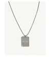 ALYX SILVER ENGRAVED MILITARY DOGTAG NECKLACE