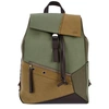 LOEWE PUZZLE ARMY GREEN CANVAS BACKPACK
