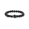 SIMON CARTER ONYX BEADED SKULL BRACELET