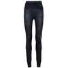 HIGH MIDNIGHT BLUE COATED STRETCH-JERSEY LEGGINGS