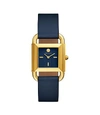 TORY BURCH PHIPPS WATCH, NAVY LEATHER/GOLD-TONE, 29 X 42 MM,796483392700