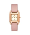 TORY BURCH PHIPPS WATCH, PINK LEATHER/ROSE GOLD-TONE, 29 X 42 MM,796483394216