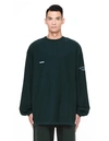 VETEMENTS INSIDE-OUT GREEN LONG SLEEVE T-SHIRT,MAH19TR202/green