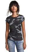 FREE PEOPLE CAMO CLARE TEE