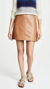 CUPCAKES AND CASHMERE Marrie Leather A-Line Skirt