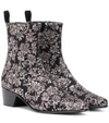 PIERRE HARDY RENO FLORAL BROCADE ANKLE BOOTS,P00342685
