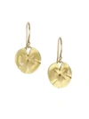 ANNETTE FERDINANDSEN WOMEN'S DIAMOND & 14K YELLOW GOLD LILY PAD EARRINGS,0400099277135