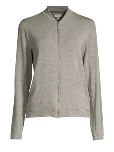 Hanro Balance Zip-front Lounge Jacket In Gray