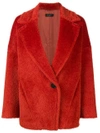 ANTONELLI ANTONELLI OVERSIZED FUR JACKET - RED