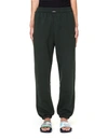 VETEMENTS INSIDE-OUT GREEN COTTON-BLEND TRACK PANTS,MAH19PA211/darkgreen