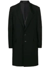 YOHJI YAMAMOTO YOHJI YAMAMOTO LONG SINGLE-BREASTED COAT - BLACK