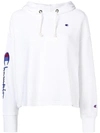 CHAMPION CHAMPION LOGO HOODIE - WHITE