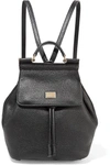 DOLCE & GABBANA SICILY SMALL TEXTURED-LEATHER BACKPACK