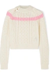 PREEN LINE JESSICA STRIPED CABLE-KNIT SWEATER