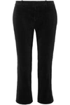 SAINT LAURENT CROPPED COTTON-CORDUROY FLARED trousers