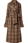 ROKH OVERSIZED TARTAN GABARDINE TRENCH COAT