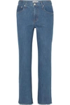ELIZABETH AND JAMES HOLDEN TWO-TONE HIGH-RISE STRAIGHT-LEG JEANS